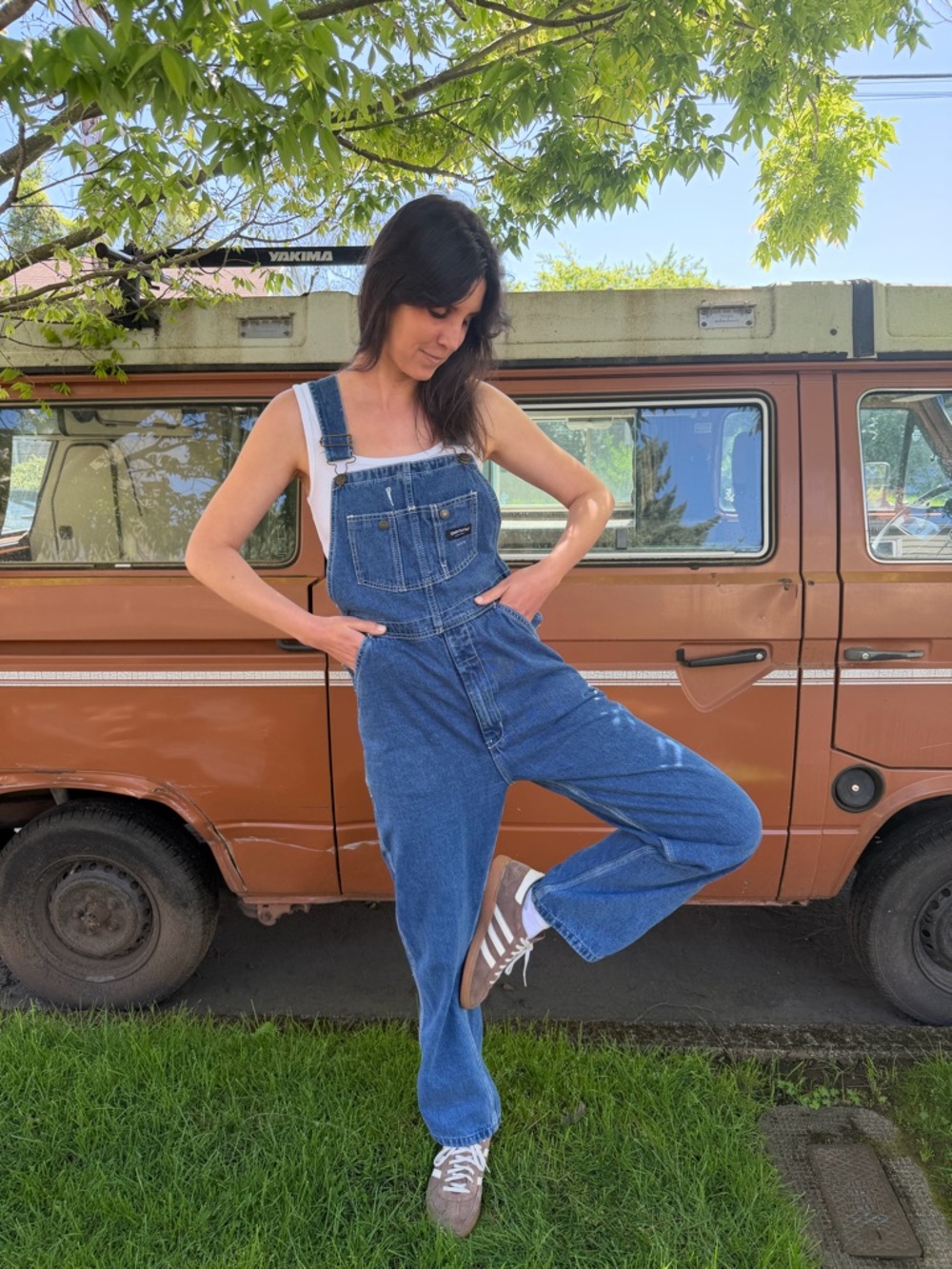 Classic Vintage Blue Denim Overalls